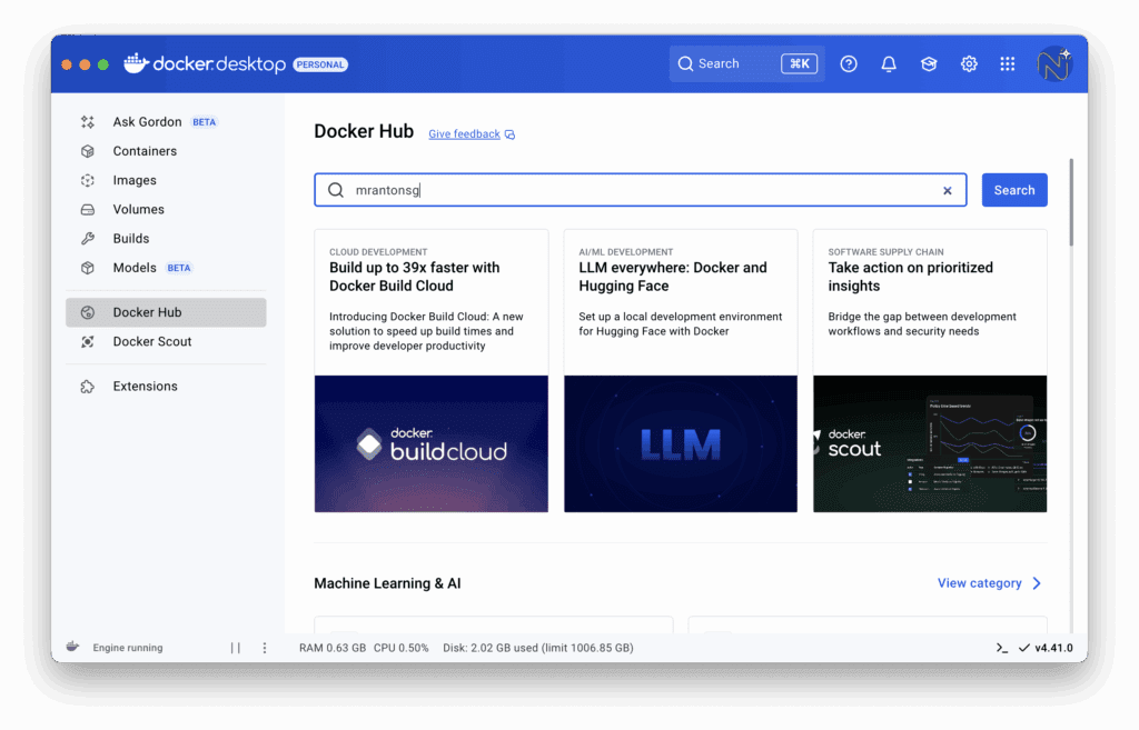 Screenshot docker 2